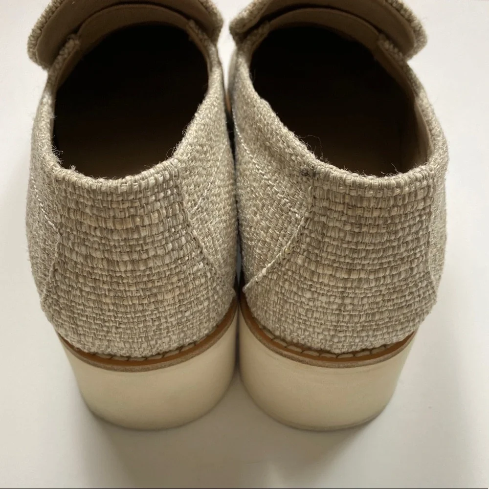 Vince Zeta Platform Tweed Linen Loafers